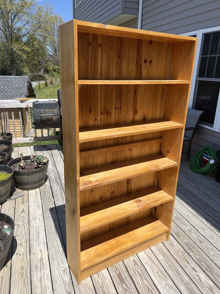 Monthly Challenge - Wooden Custom Built Bookcase on a Deck